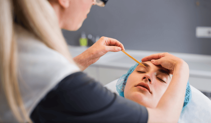 Brow waxing at Bare Skin Waxing in Alexandria VA