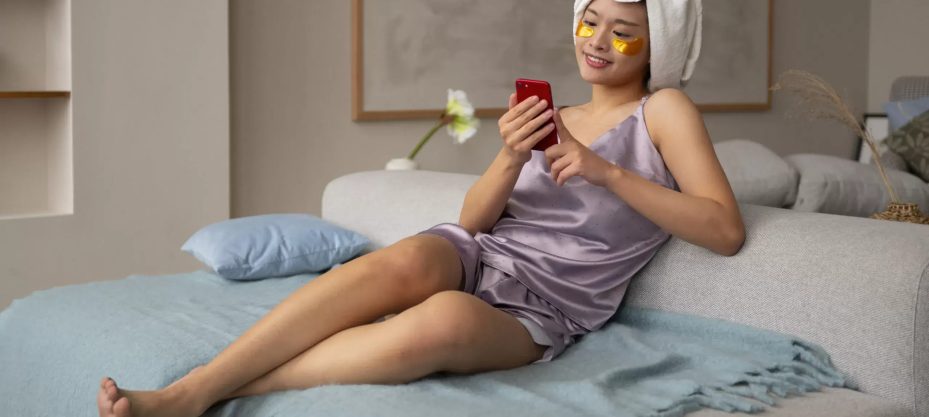 full-shot-woman-using-eye-patches